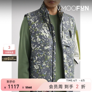 末折扣 季 宽松印花带填充物软壳面料马甲 WALL 秋冬男士 COLD