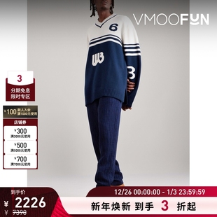 Bonner Wales 早春男双色嵌花针织绵羊毛毛衣 折扣