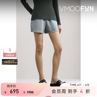 春夏女随性亚麻深灰色短裤 Perse James