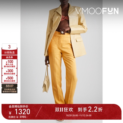 【D11折扣】Jacquemus 女多巴胺亚麻混纺直筒裤