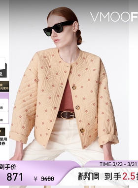 【季末折扣】Vanessa Bruno 女秋冬刺绣棉质混纺夹克棉服外套