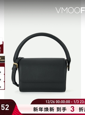 【新年礼物】Gu_De 夏季女简约精致黑色皮革手提包