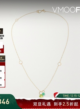 【圣诞礼物】Melissa Joy Manning 女14K金橄榄石绿玉髓项链