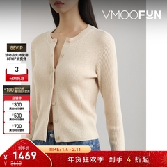 【折扣】Rag＆Bone 女秋冬罗纹棉质混纺开襟衫针织衫打底衫毛衣