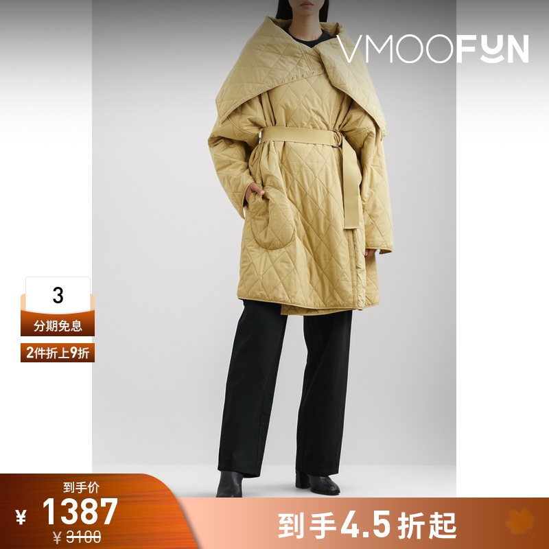 【折扣】Norma Kamali 女士披风效果绗缝软壳面料外套