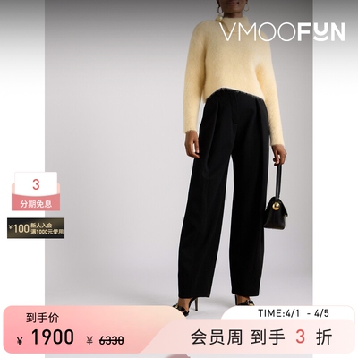 【季末折扣】Jacquemus 女秋冬贴花拉绒针织高领短款毛衣