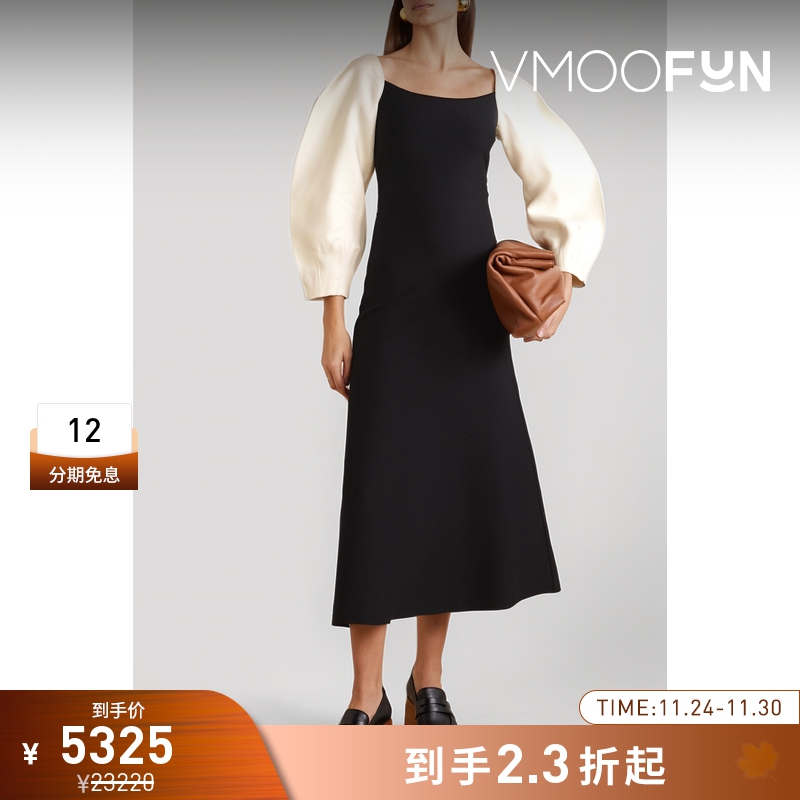 【折扣】Gabriela Hearst 冬季女双色羊毛真丝连衣裙
