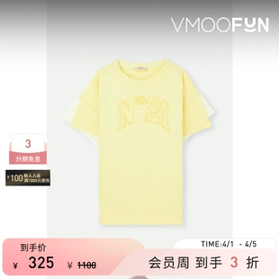 N°21 春夏女童刺绣绢网平纹布T恤 秒杀