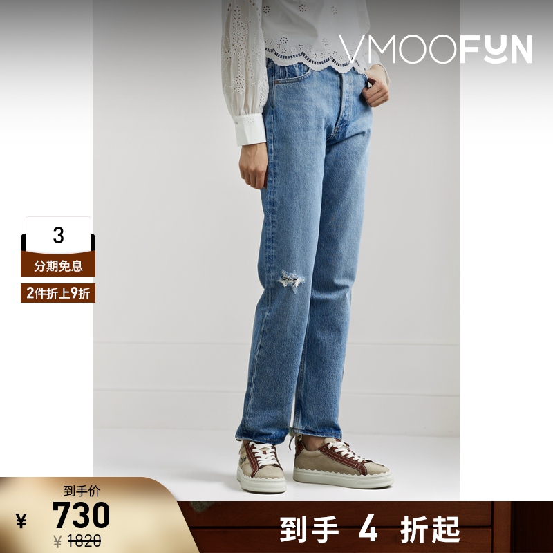 【折扣再降】[经典款]AGOLDE女仿旧高腰直筒牛仔裤