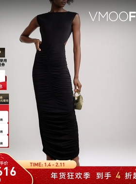 【折扣】Magda Butrym 女露背弹力平纹布礼服