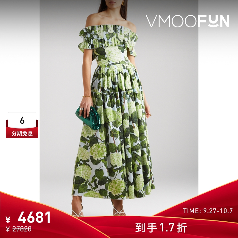 【会员专享】Oscar de la Renta 女棉质连衣裙