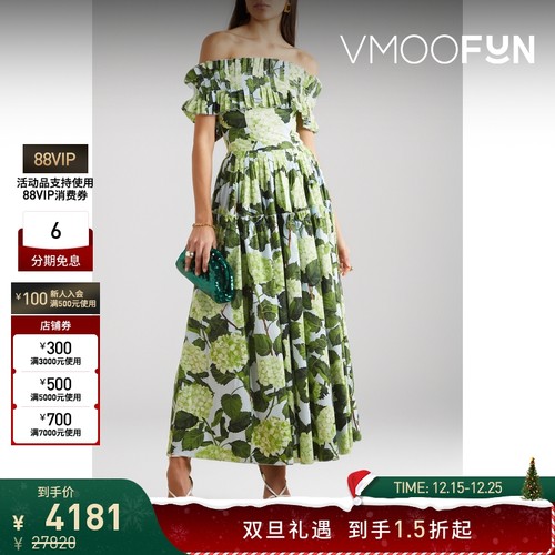 【折扣】Oscar de la Renta 女棉质连衣裙