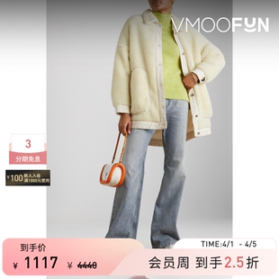 Pearl 女秋冬廓形牛仔布抓绒外套 Mother 季 末折扣