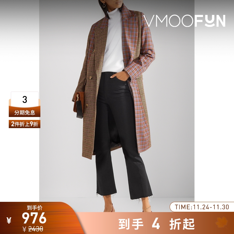 【折扣再降】MOTHER DENIM 女士毛边高腰喇叭九分牛仔裤