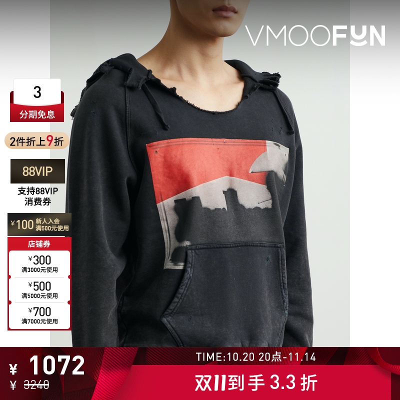 【折扣】1017 ALYX 9SM 早春男印花仿旧棉质连帽卫衣