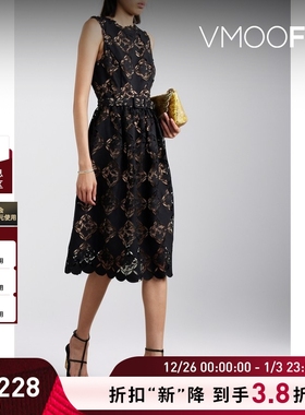 【折扣】Oscar de la Renta 女配腰带蕾丝中长法式连衣裙