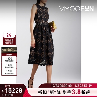 Oscar Renta 连衣裙 女配腰带蕾丝中长法式 折扣再降