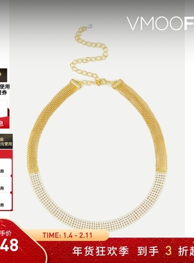 【新年礼物】CZ by Kenneth Jay Lane 女士金色黄铜镀14K金项链