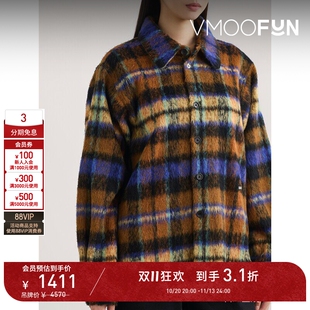 【D11抢先购】Ader Error 秋冬女格纹混纺外套