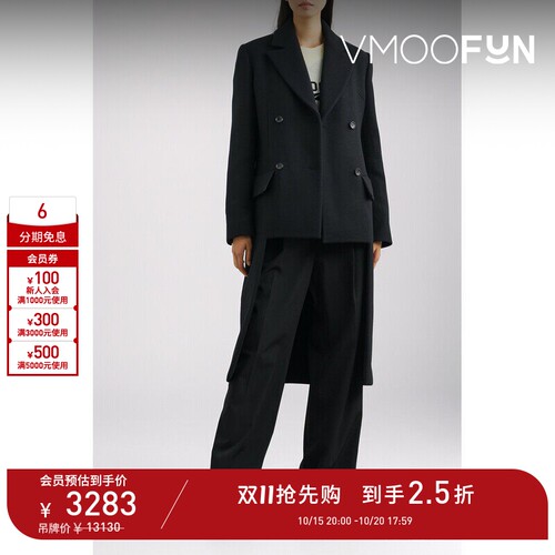 【D11抢先购】WE11DONE 女士秋冬排扣混纺外套