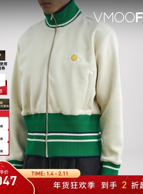 【折扣】EGONLAB 秋冬男复古运动绒面质感立领刺绣混纺夹克