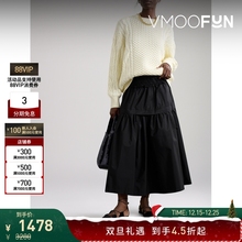 【折扣】STAUD 秋冬女红色大廓形绞花针织毛衣