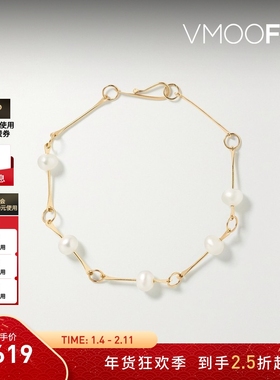 【新年礼物】Melissa Joy Manning 女14K金珍珠手链