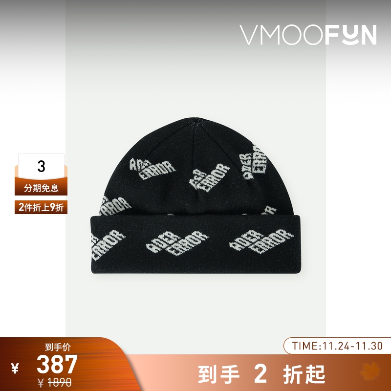 【折扣再降】Ader Error 女针织混纺黑色毛线帽