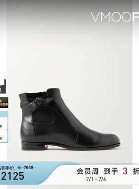 ALEXANDRE BIRMAN女秋冬蝴蝶结细节皮革切尔西靴