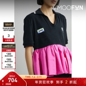 Pushbutton 折扣 女印花棉质拼接软壳面料上衣