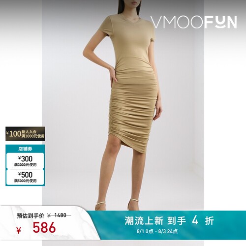 REMAIN Birger Christensen 女不对称平纹连衣裙