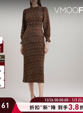 【折扣】ANTIK BATIK 秋冬女花卉印花棉质长袖连衣裙