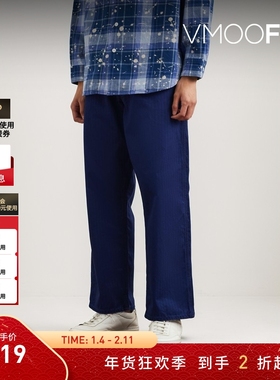 【折扣】Beams Plus 男直筒棉质斜纹布休闲裤