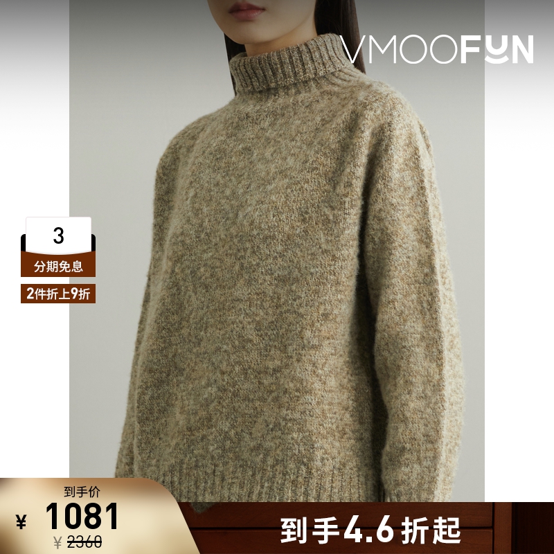 【折扣】Howlin'秋冬女绵羊毛高领毛衣