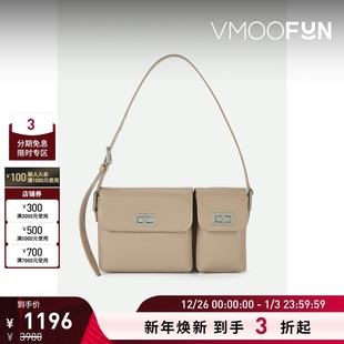 Far 女士灰褐色漆皮单肩包 新年礼物