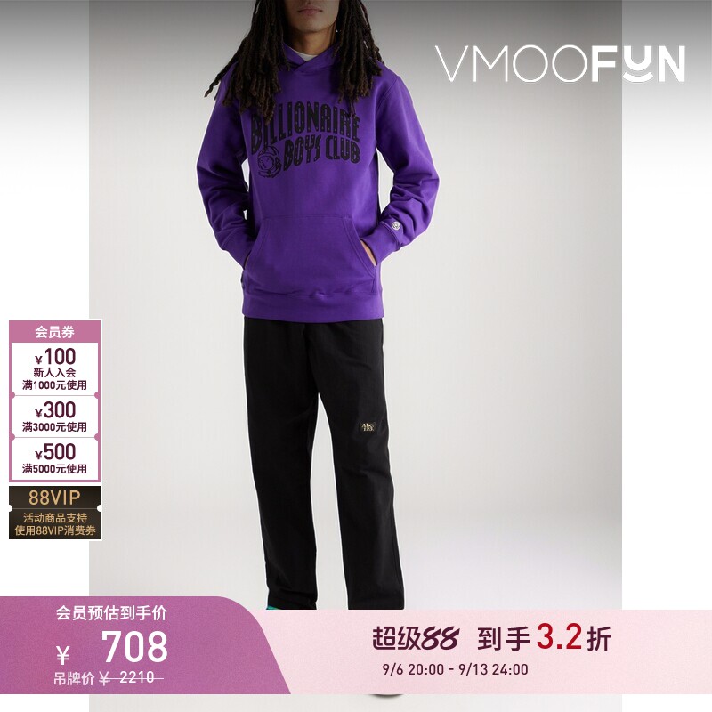 【早秋特惠】Billionaire Boys Club秋冬男品棉质连帽卫衣图片
