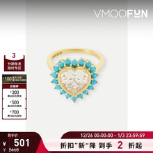 【折扣】NUMBERING 早秋女镀金方晶锆石戒指