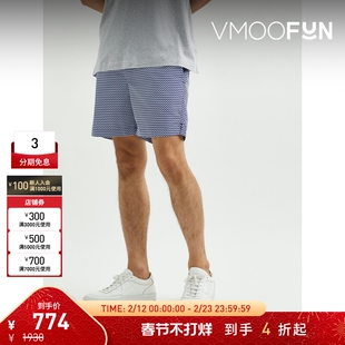 【折扣】Frescobol Carioca 男蓝色直筒印花泳裤