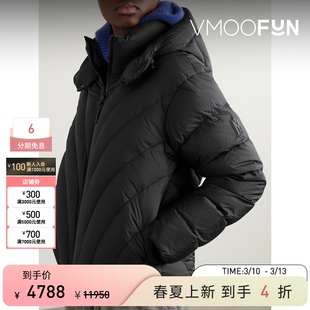 【季末折扣】MACKAGE 女秋冬连帽绗缝软壳面料鸭绒羽绒外套