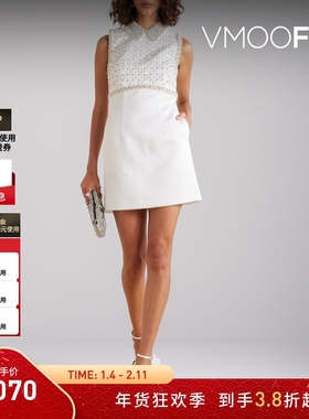 【折扣】REBECCA VALLANCE女士带缀饰绉纱迷你连衣裙