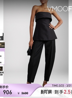 TOTEME女士绵羊毛混纺梭织直筒裤长裤