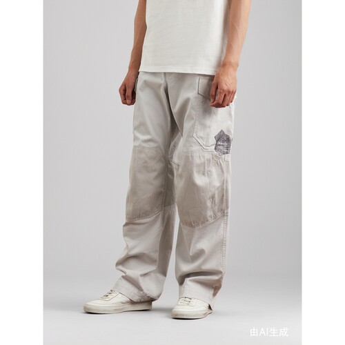 【夏季特惠】OBJECTS IV LIFE男阔腿印花工装裤休闲裤