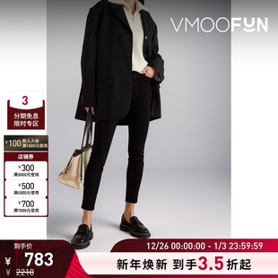 脚黑色紧身九分牛仔裤 FRAME女士开衩裤 折扣