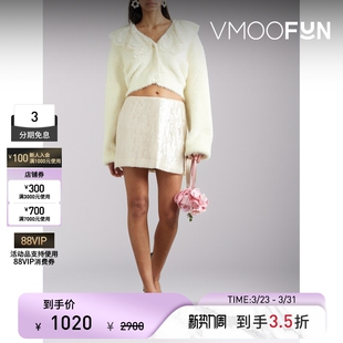 Rotate 末折扣 女秋冬蕾丝边饰针织开襟衫 季