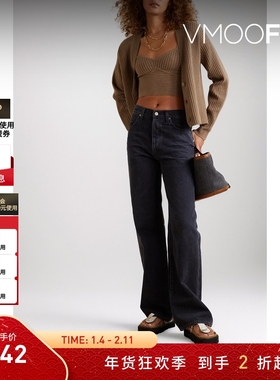 【折扣】The Range女秋冬罗纹针织开襟衫