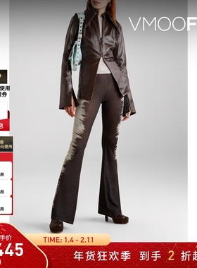 【折扣】16ARLINGTON 秋冬女挖剪皮革衬衫式外套