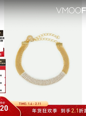 【折扣】CZ BY KENNETH JAY LANE 女镀金锆石手链