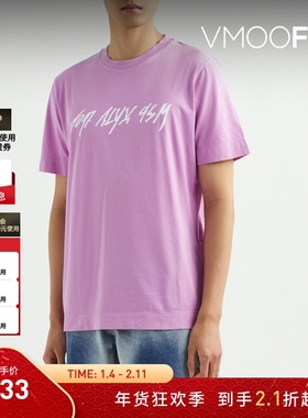 【折扣】1017 Alyx 9Sm男士品牌标志印花纯棉 T 恤