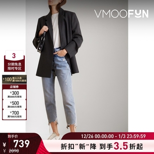 款 经典 FRAME女仿旧高腰直筒牛仔裤 折扣再降