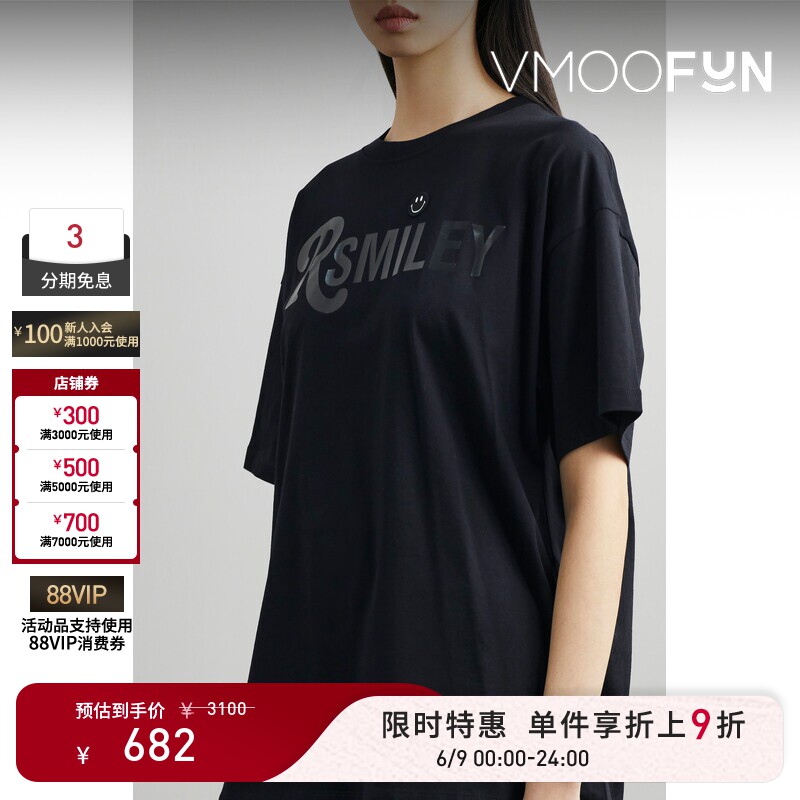 【限时折上9折】Raf Simons 春夏女印花贴花棉质T恤